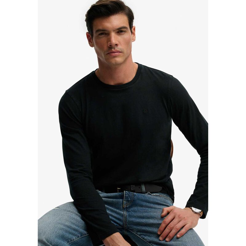 Superdry Classic Cotton Linen Long Sleeve Top image number 2